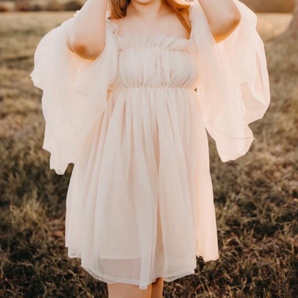 Ruffle mesh dress - Picture 6 of 9